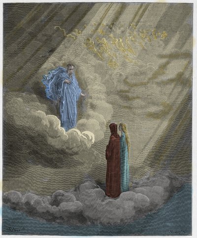 Paradiso, Canto 16: The soul of Caddiaguida speaks of Florence (illustration from The Divine Comedy) by Gustave after Dore